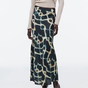 Zara Tie Dye Print Maxi Skirt